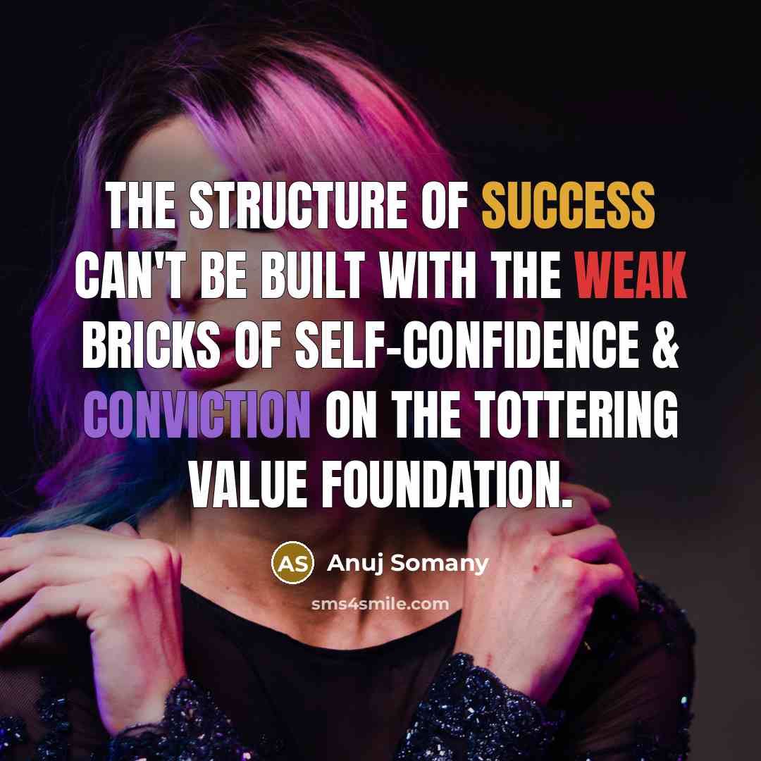 “The structure of success can't be built with the weak…” quote by Anuj Somany