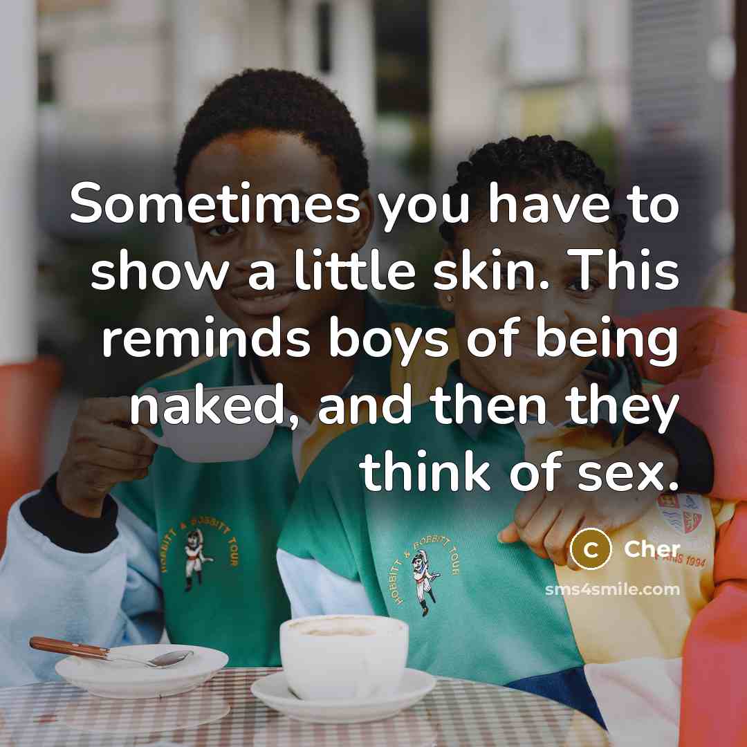 “Sometimes you have to show a little skin. This reminds…” quote by Cher