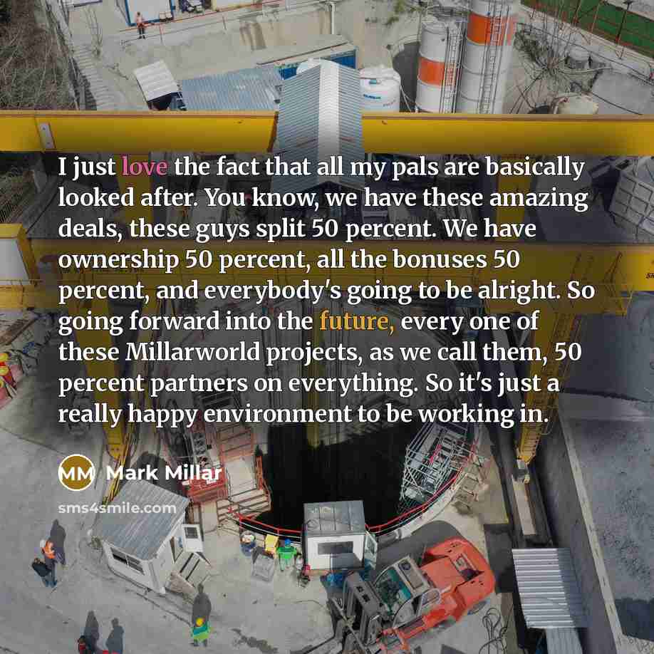 “I just love the fact that all my pals are…” quote by Mark Millar