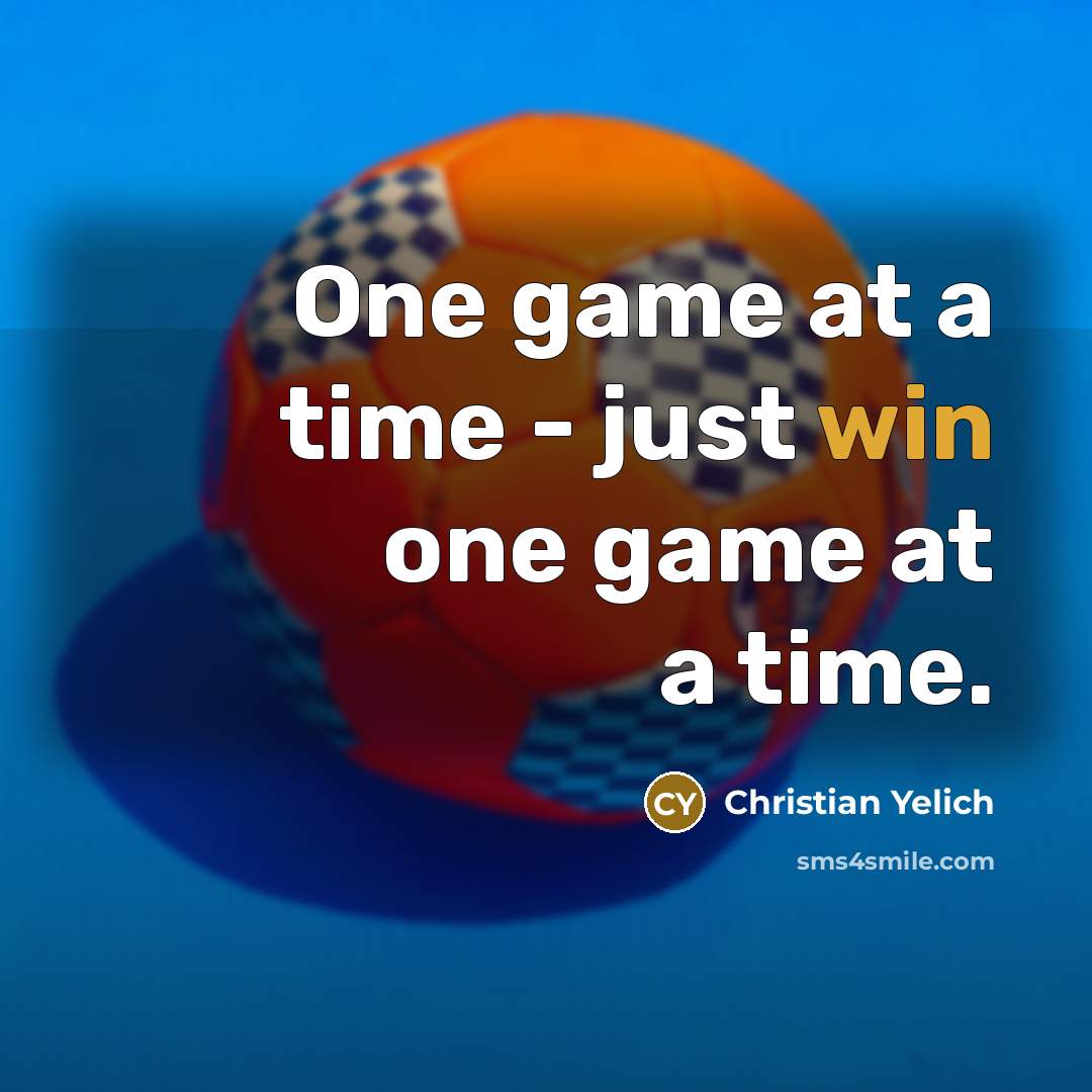 “One game at a time - just win one game…” quote by Christian Yelich