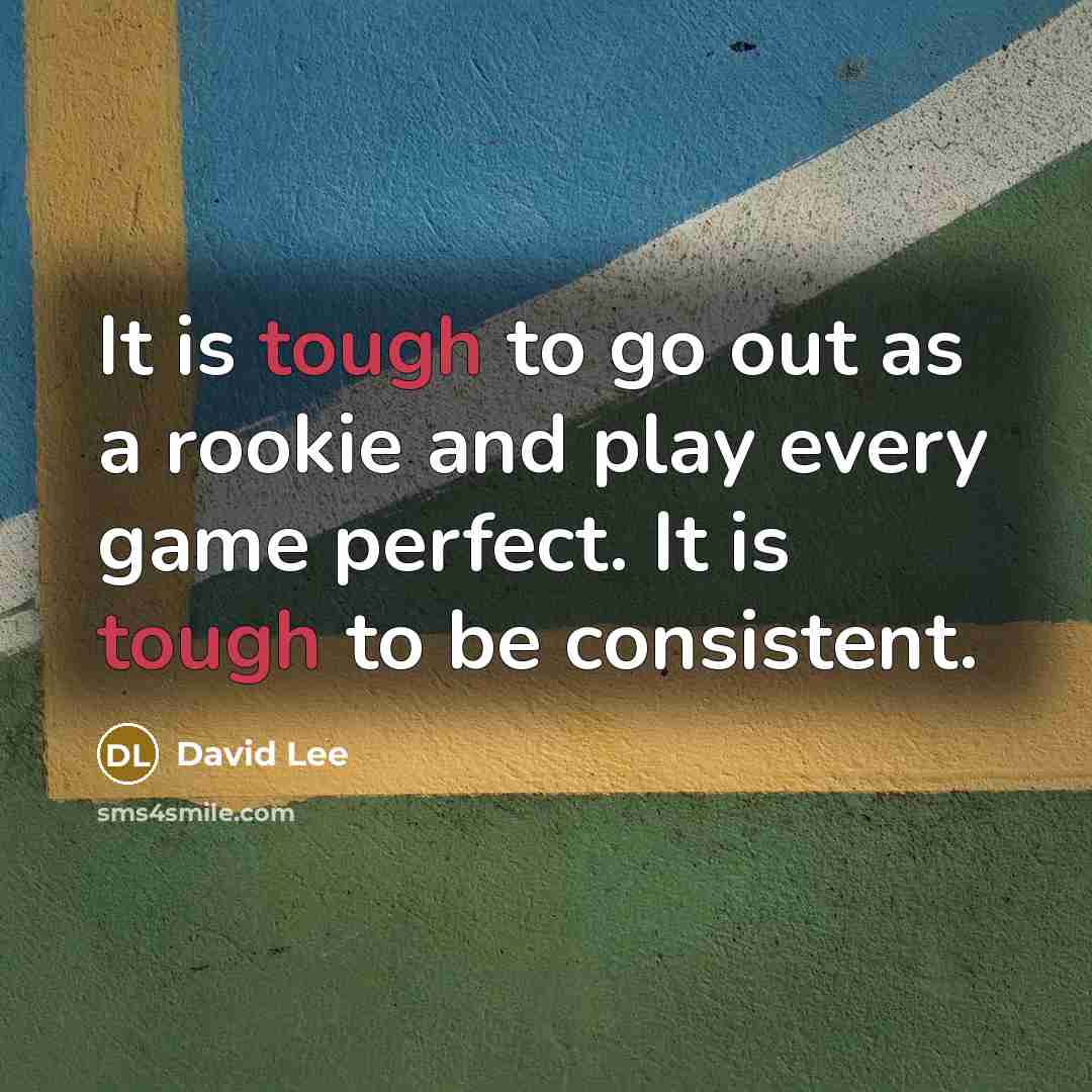 “It is tough to go out as a rookie and…” quote by David Lee