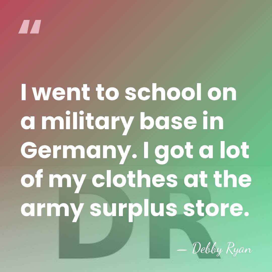 I went to school on a military base in Germany. I got&hellip; - Debby Ryan