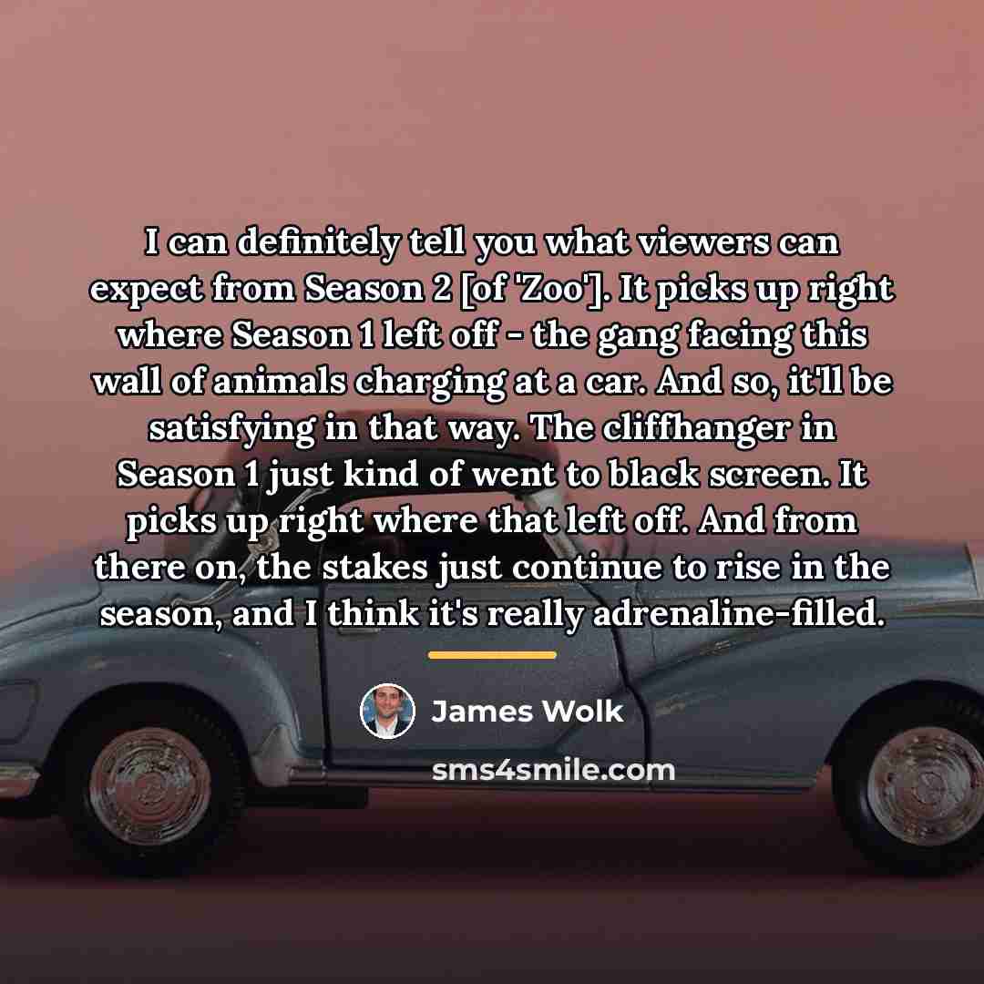 “I can definitely tell you what viewers can expect from…” quote by James Wolk