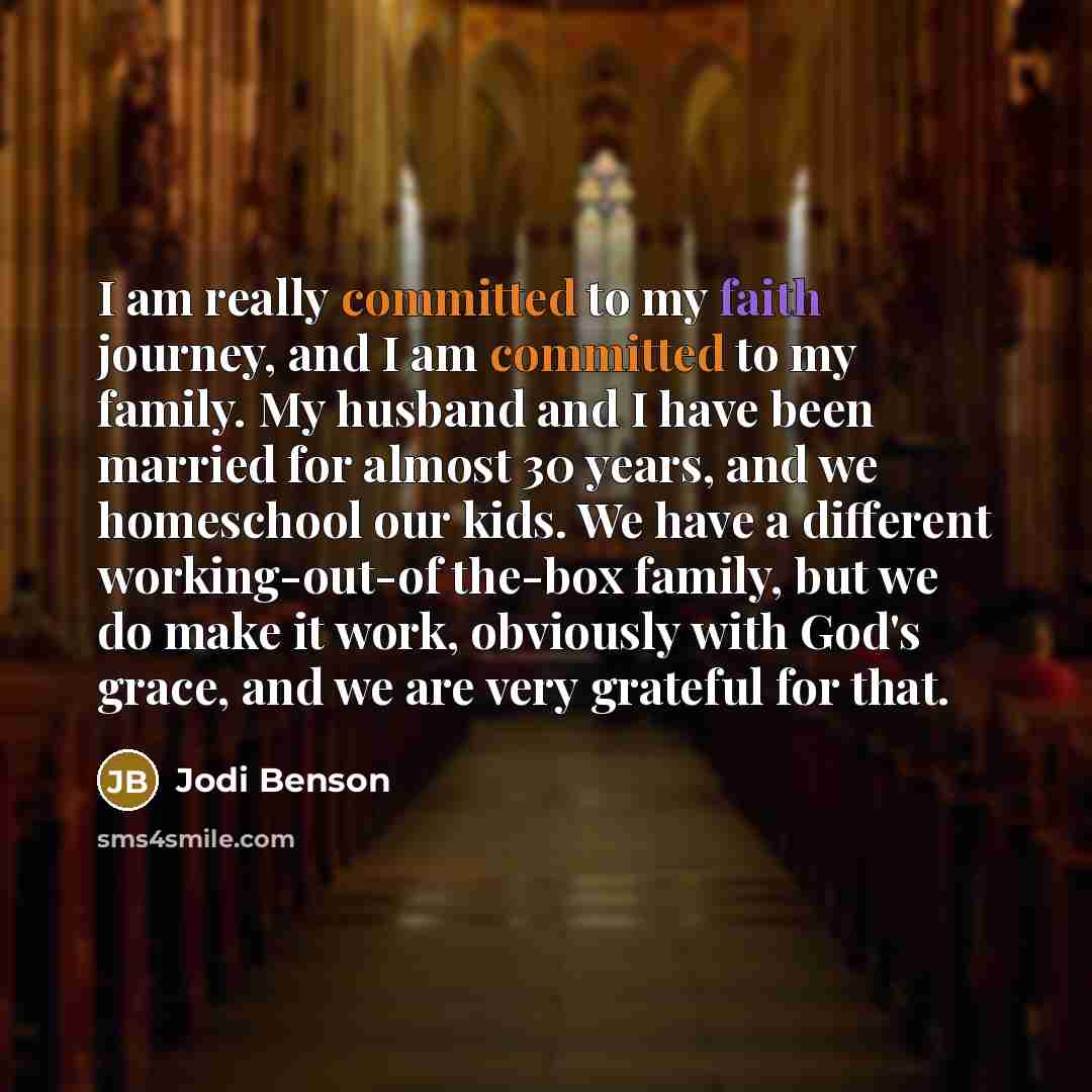 “I am really committed to my faith journey, and I…” quote by Jodi Benson