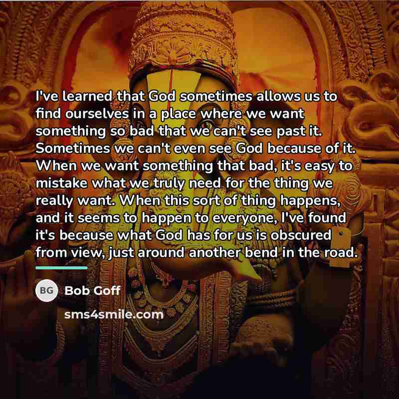 “I've learned that God sometimes allows us to find ourselves…” quote by Bob Goff
