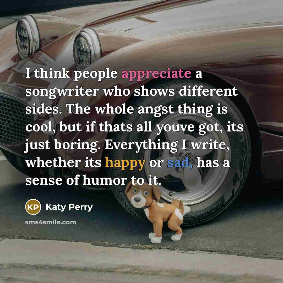 “I think people appreciate a songwriter who shows different sides.…” quote by Katy Perry