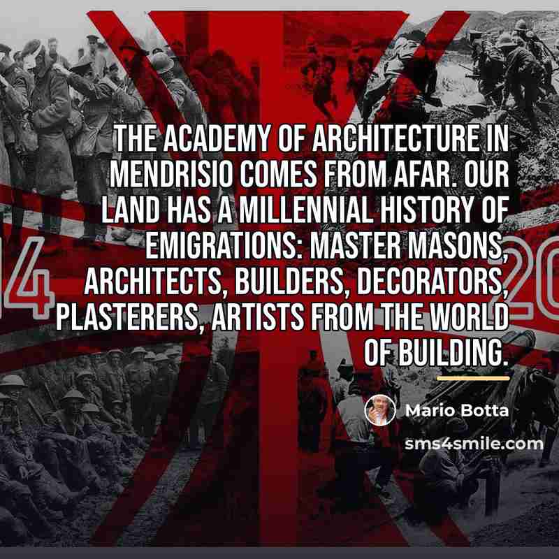 “The Academy of Architecture in Mendrisio comes from afar. Our…” quote by Mario Botta
