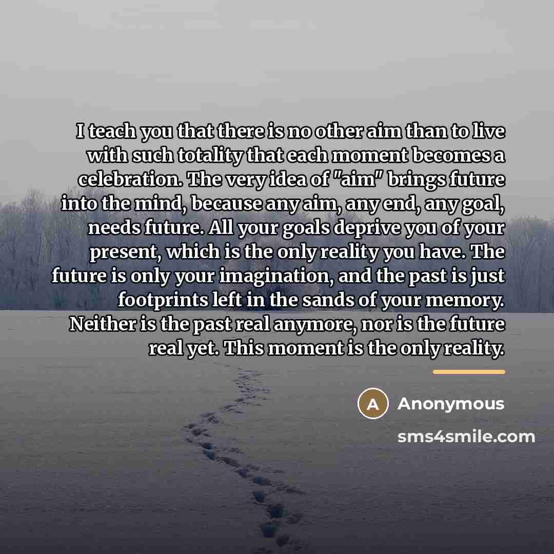 “I teach you that there is no other aim than…” quote by Anonymous