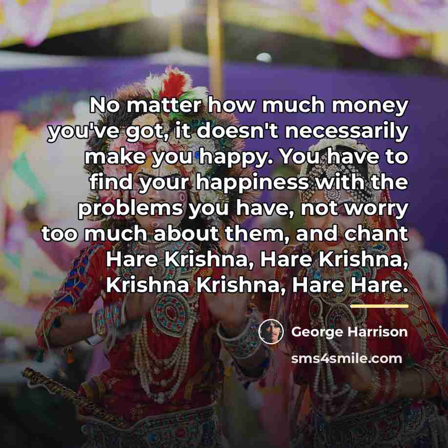 “No matter how much money you've got, it doesn't necessarily…” quote by George Harrison