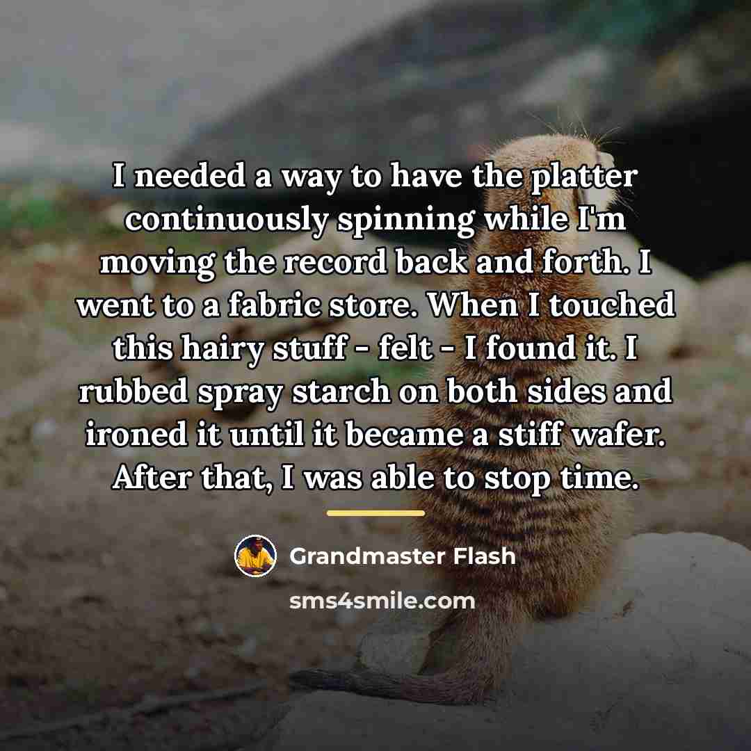 “I needed a way to have the platter continuously spinning…” quote by Grandmaster Flash