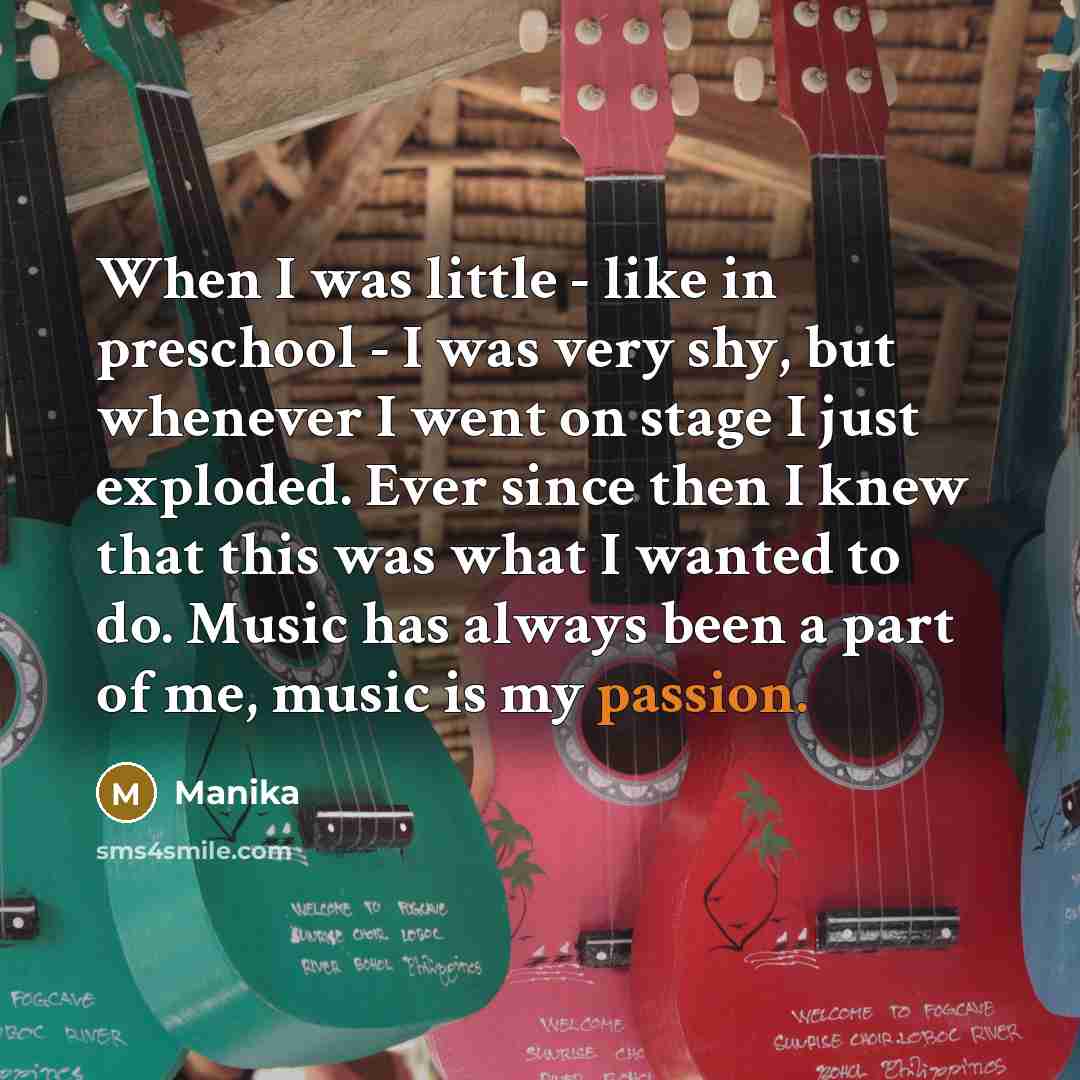 “When I was little - like in preschool - I…” quote by Manika