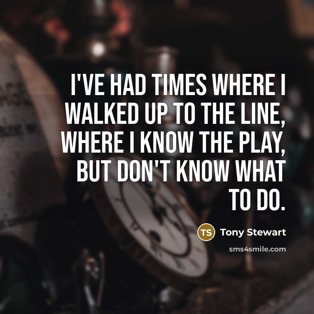 “I've had times where I walked up to the line,…” quote by Tony Stewart