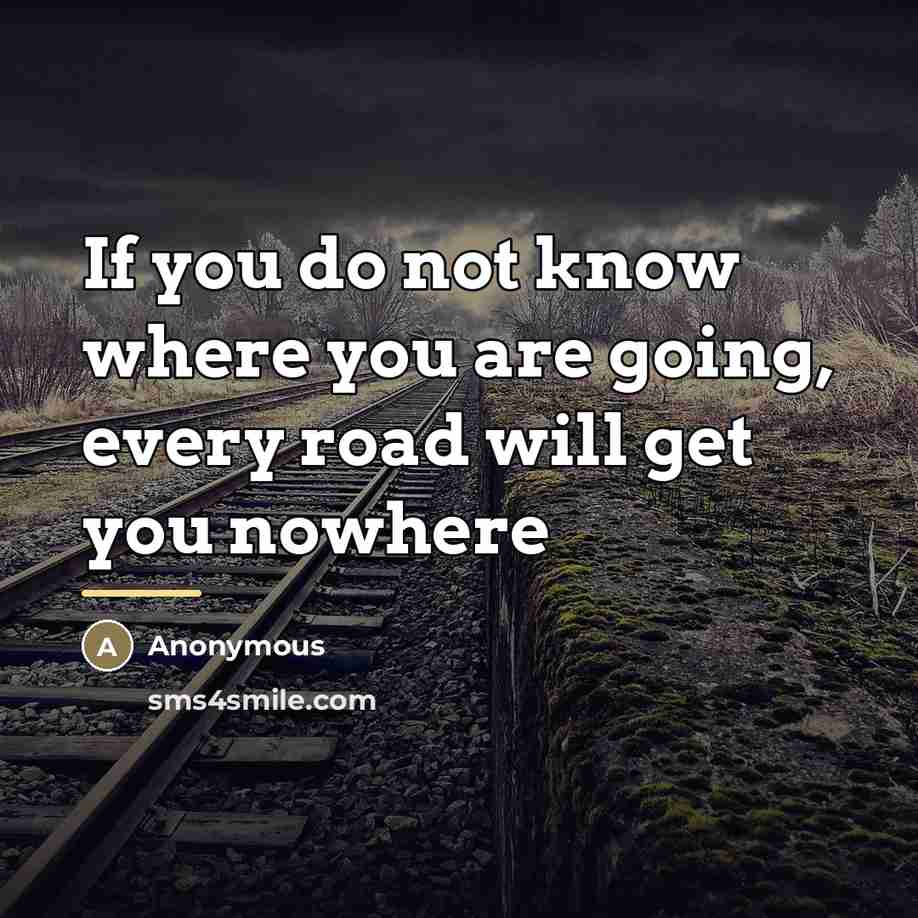 “If you do not know where you are going, every…” quote by Anonymous