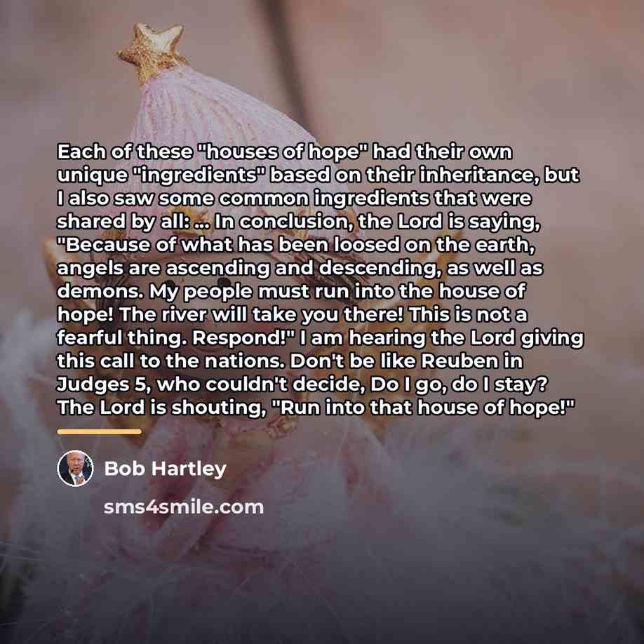 “Each of these "houses of hope" had their own unique…” quote by Bob Hartley