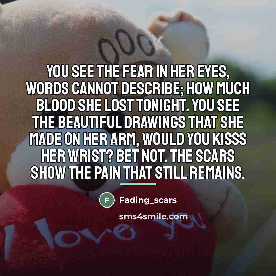 “You see the fear in her eyes, words cannot describe;…” quote by Fading_scars