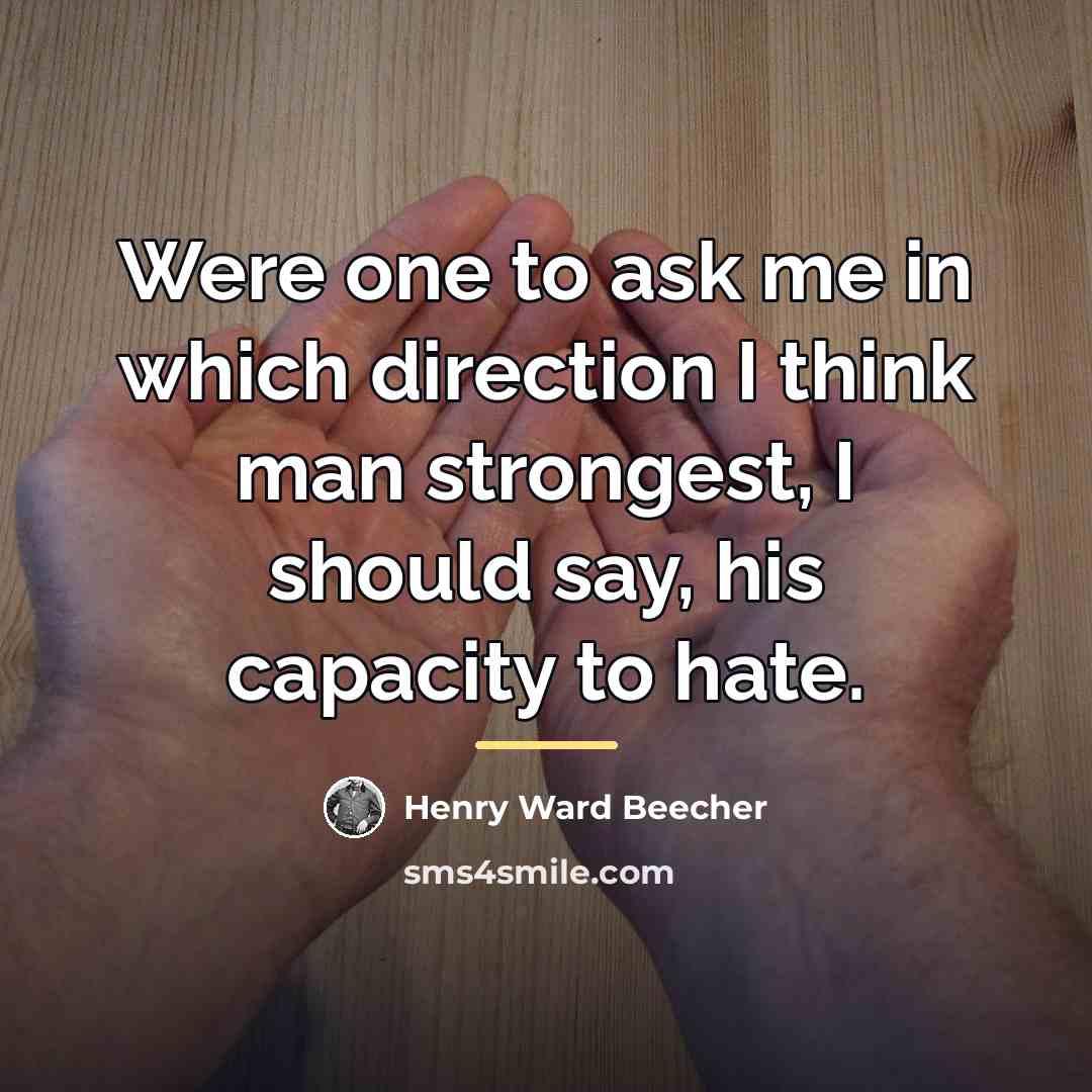 “Were one to ask me in which direction I think…” quote by Henry Ward Beecher