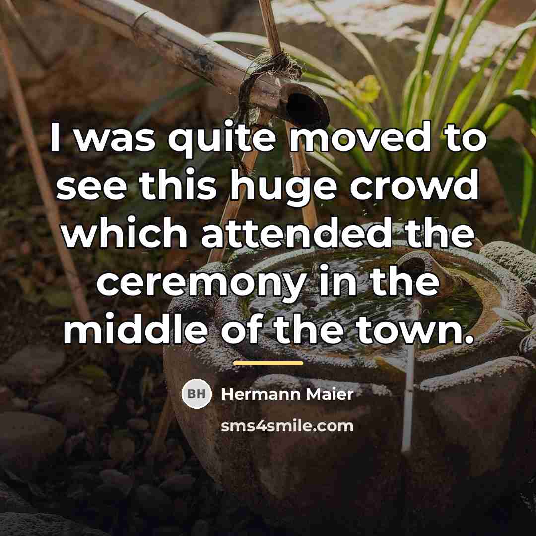 “I was quite moved to see this huge crowd which…” quote by Hermann Maier