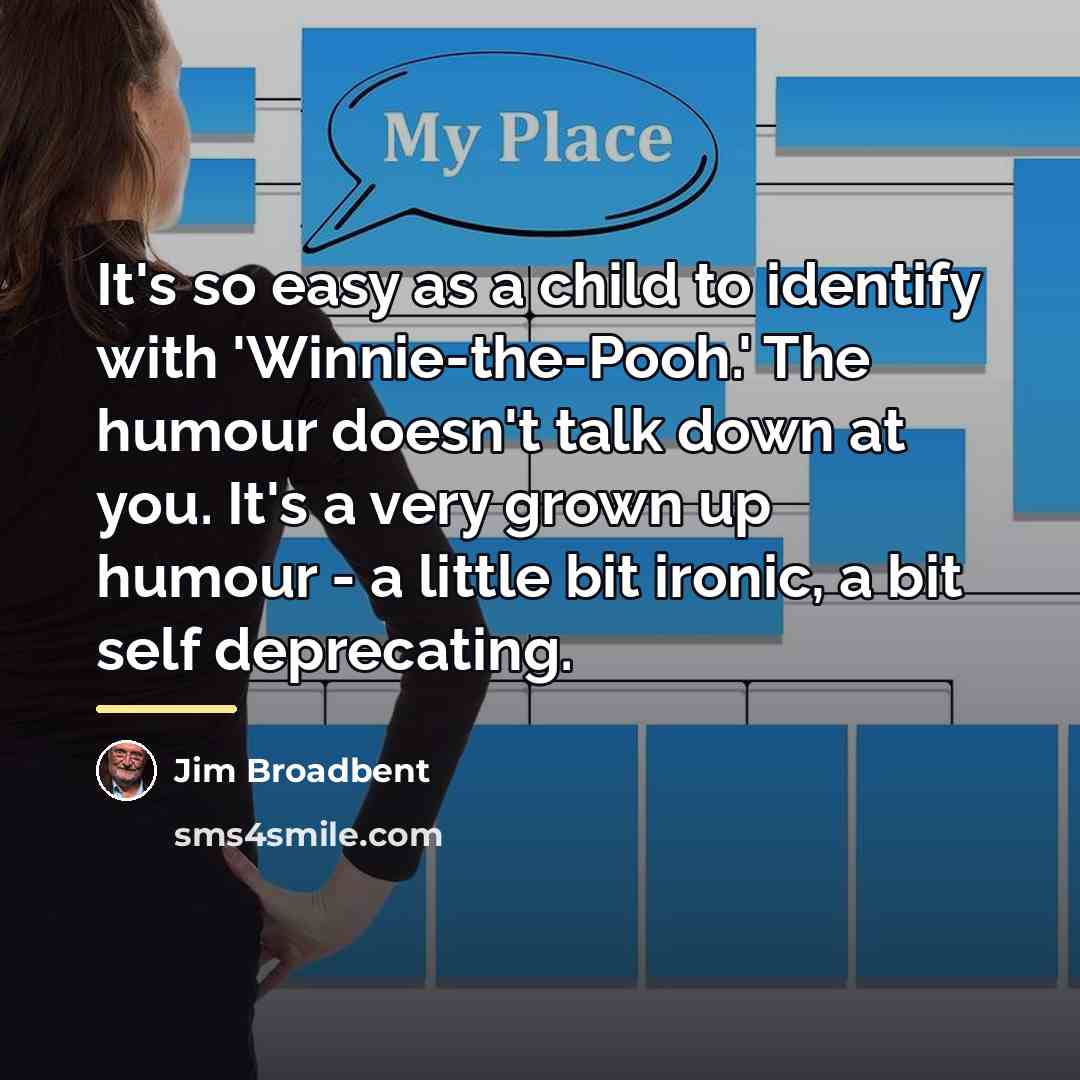 “It's so easy as a child to identify with 'Winnie-the-Pooh.'…” quote by Jim Broadbent
