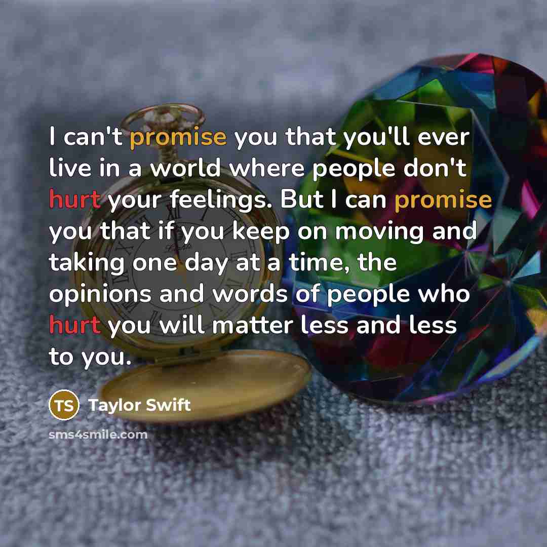 “I can't promise you that you'll ever live in a…” quote by Taylor Swift