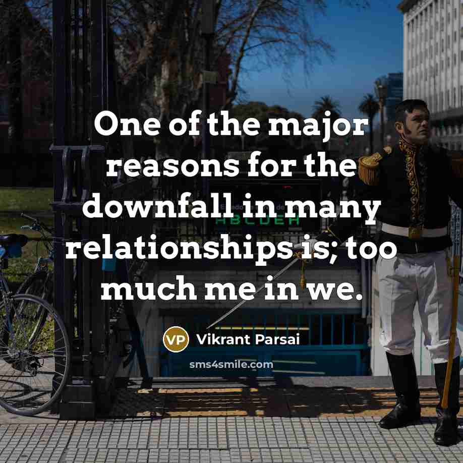 “One of the major reasons for the downfall in many…” quote by Vikrant Parsai