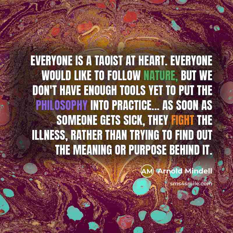 “Everyone is a Taoist at heart. Everyone would like to…” quote by Arnold Mindell