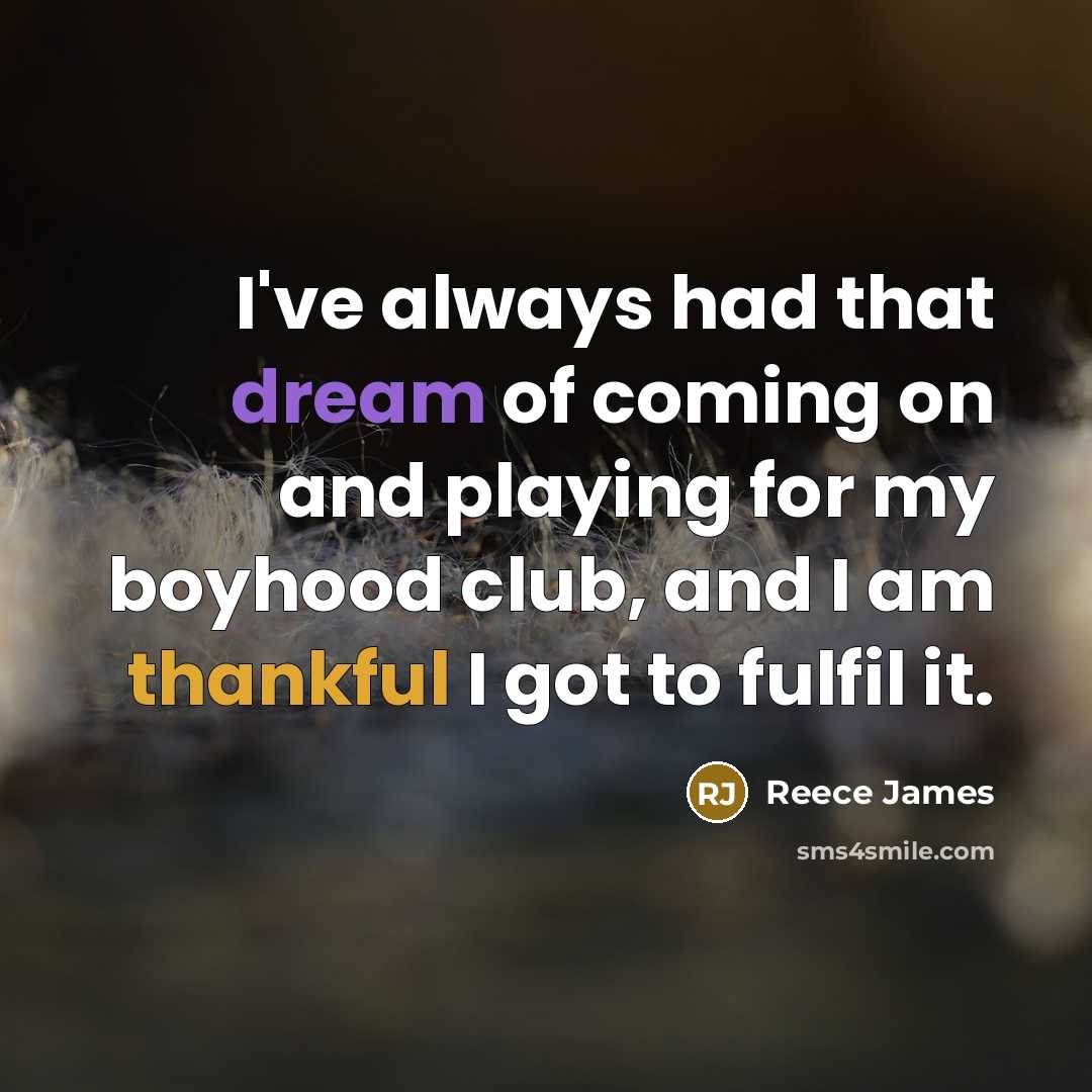 “I've always had that dream of coming on and playing…” quote by Reece James