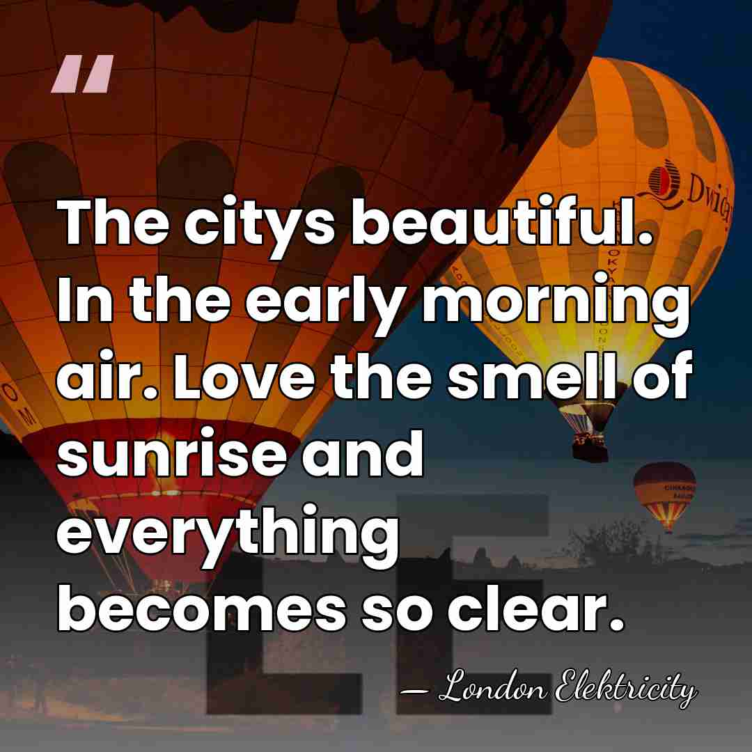 The citys beautiful. In the early morning air. Love the smell of&hellip; - London Elektricity