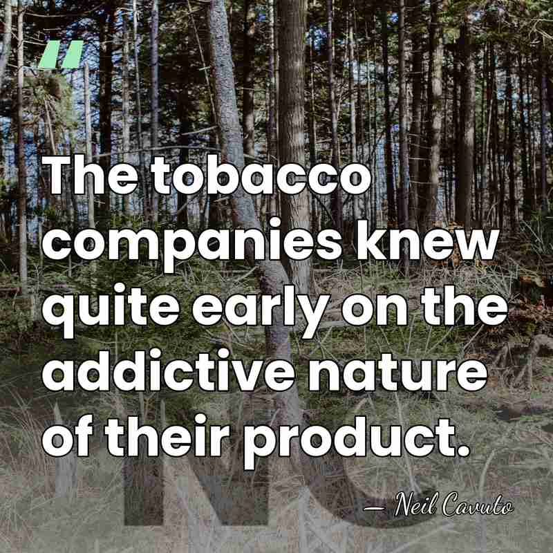 The tobacco companies knew quite early on the addictive nature of their&hellip; - Neil Cavuto