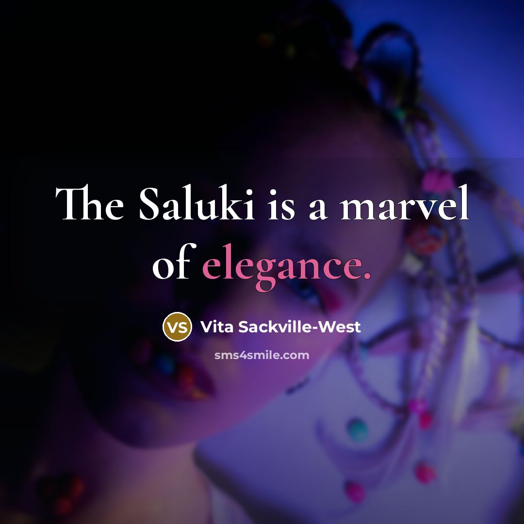 “The Saluki is a marvel of elegance.…” quote by Vita Sackville-West