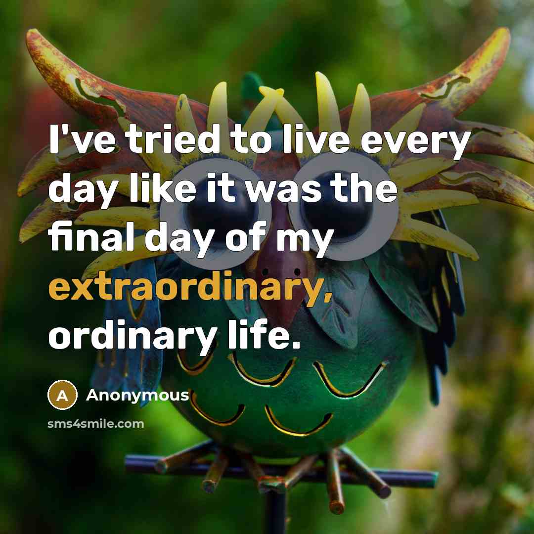 “I've tried to live every day like it was the…” quote by Anonymous