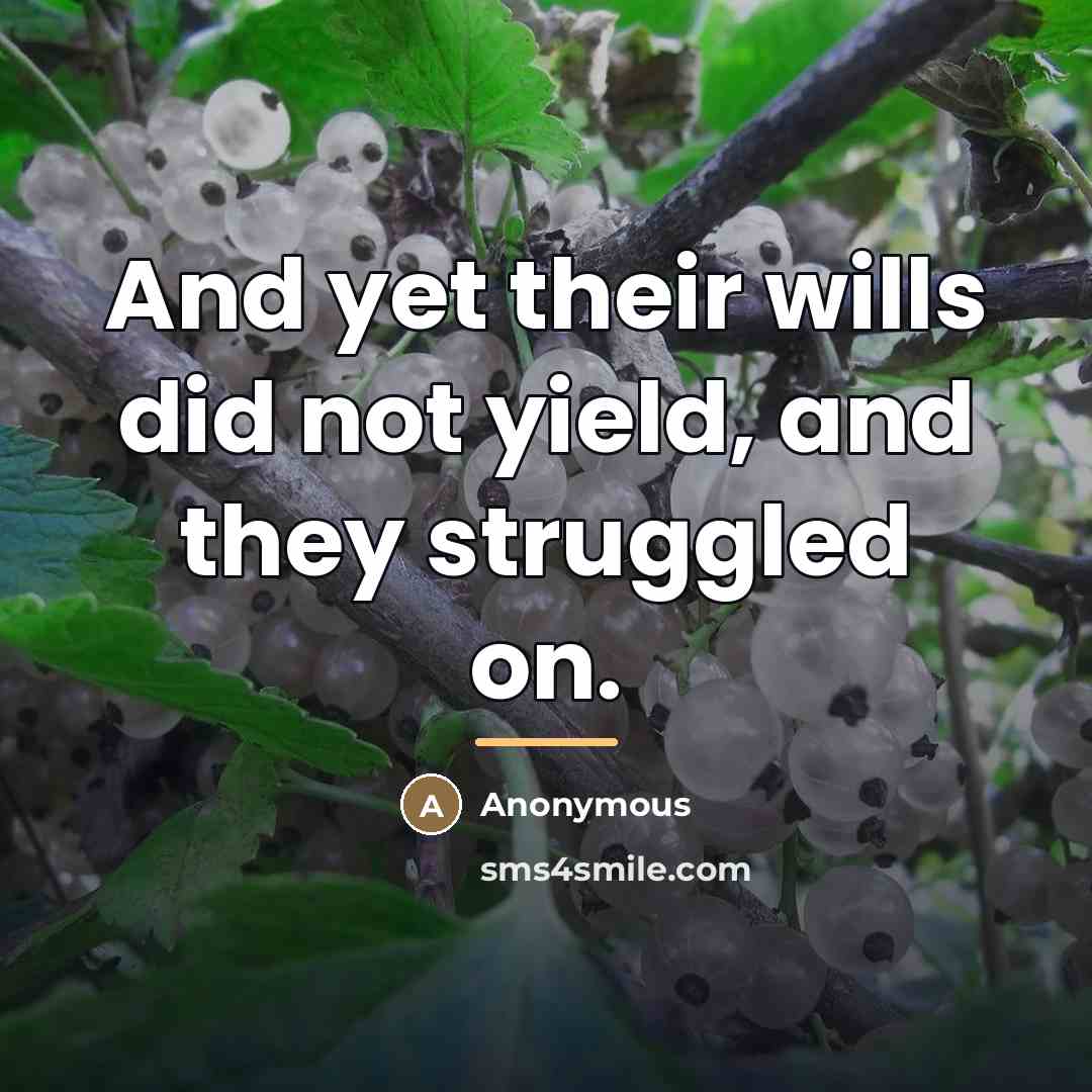 “And yet their wills did not yield, and they struggled…” quote by Anonymous