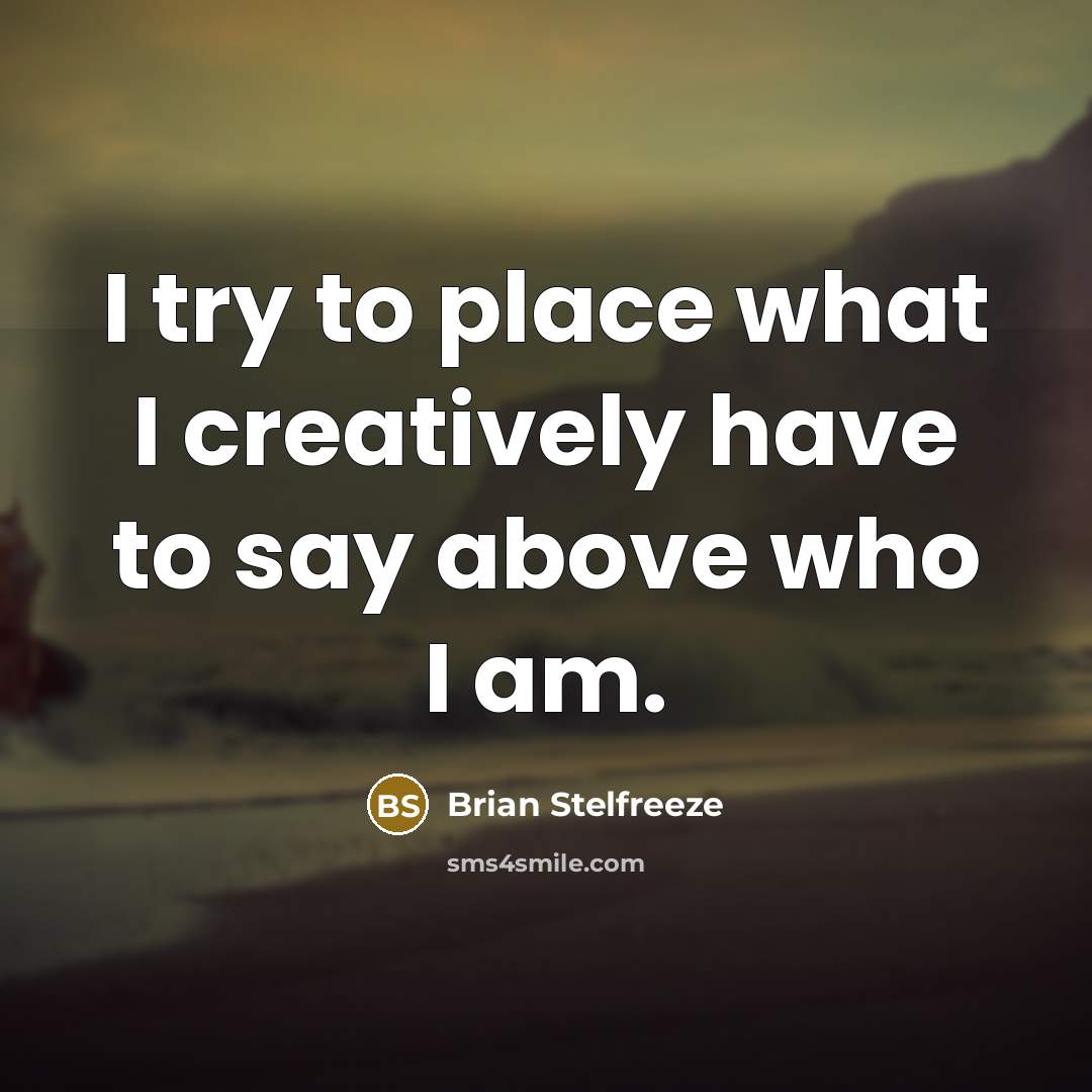 “I try to place what I creatively have to say…” quote by Brian Stelfreeze