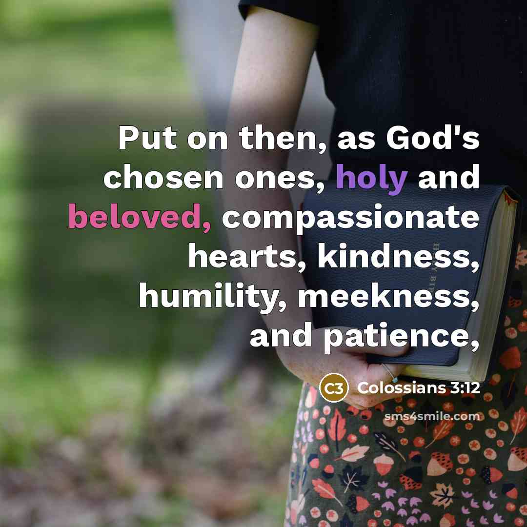 “Put on then, as God's chosen ones, holy and beloved,…” quote by Colossians 3:12