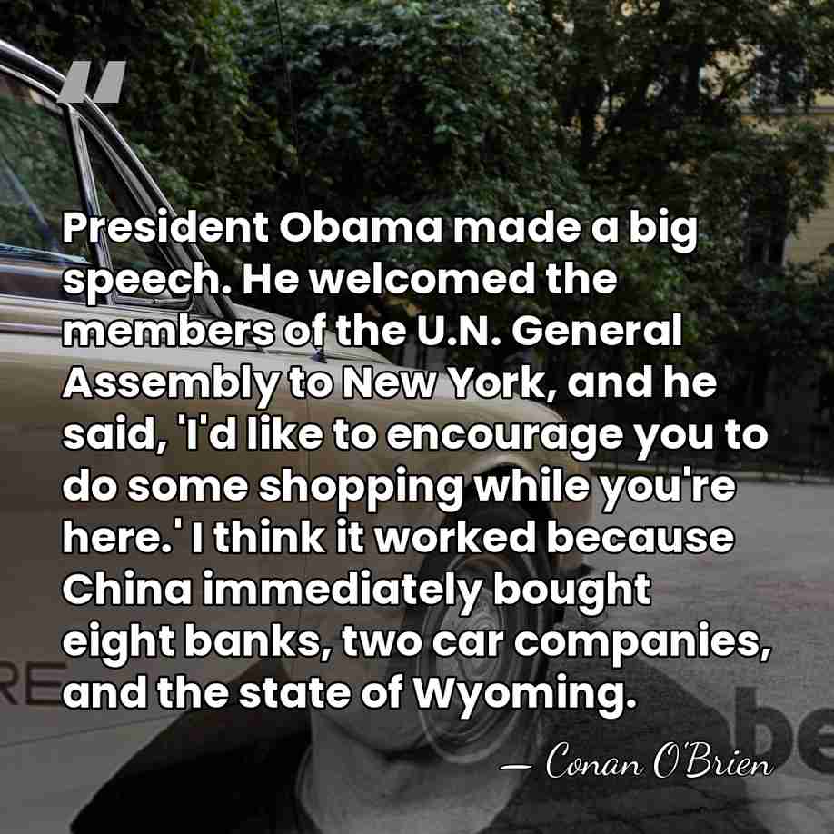 President Obama made a big speech. He welcomed the members of the&hellip; - Conan O'Brien