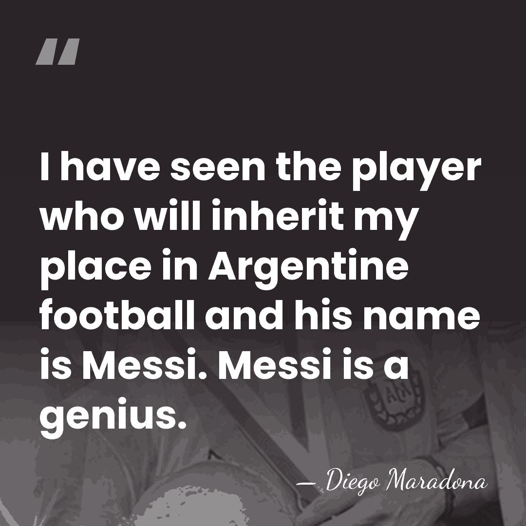 I have seen the player who will inherit my place in Argentine&hellip; - Diego Maradona