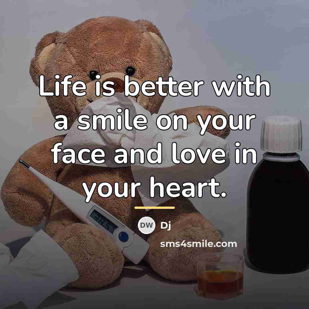 “Life is better with a smile on your face and…” quote by DJ