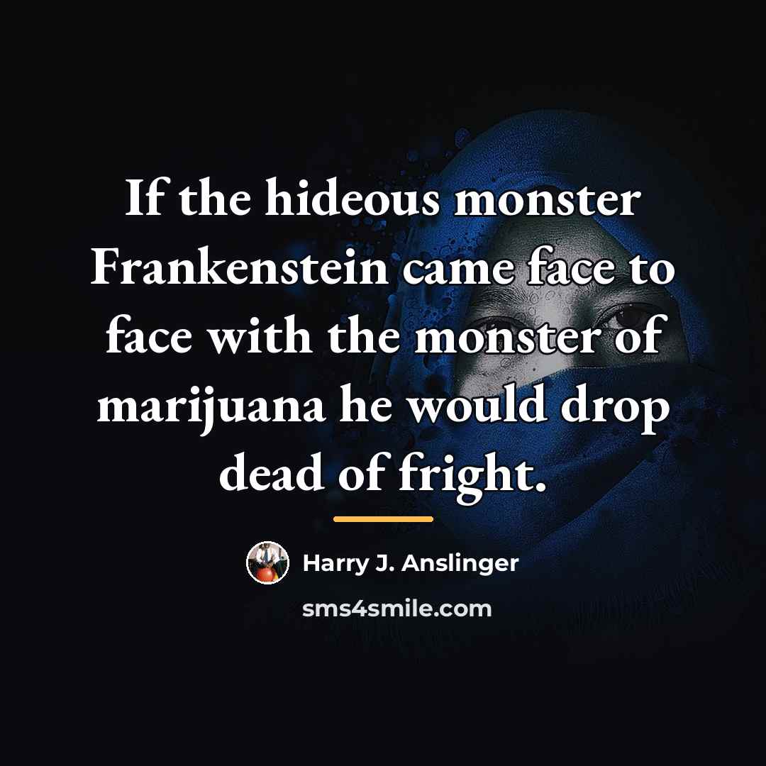 “If the hideous monster Frankenstein came face to face with…” quote by Harry J. Anslinger