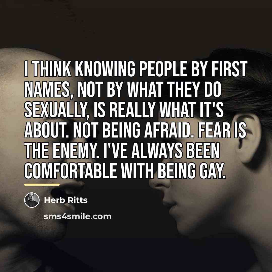 “I think knowing people by first names, not by what…” quote by Herb Ritts