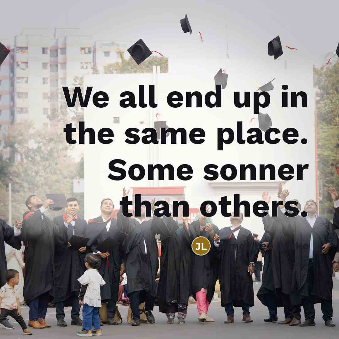 “We all end up in the same place. Some sonner…” quote by James Lee Burke