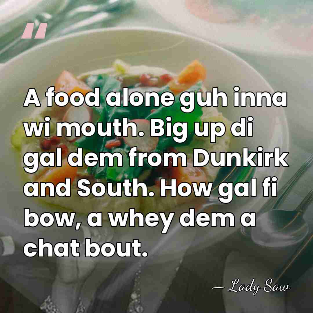 A food alone guh inna wi mouth. Big up di gal dem&hellip; - Lady Saw