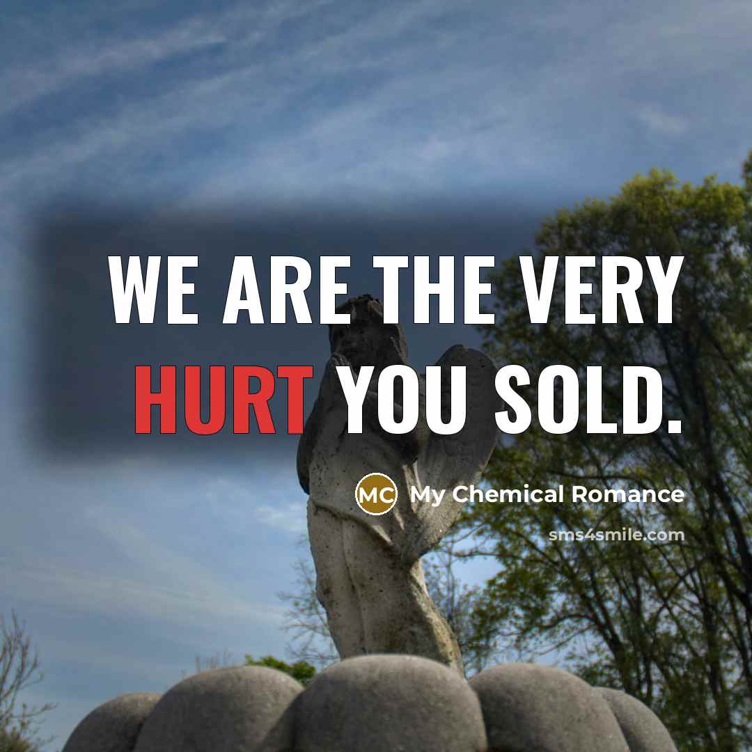 “We are the very hurt you sold.…” quote by My Chemical Romance