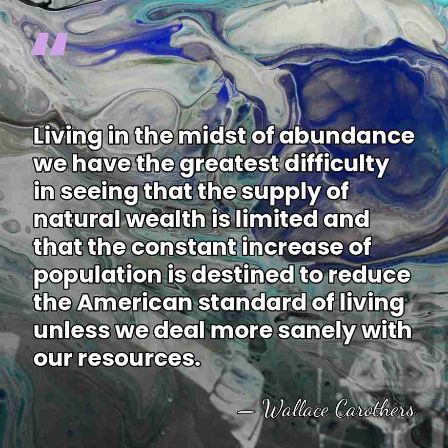 Living in the midst of abundance we have the greatest difficulty in&hellip; - Wallace Carothers