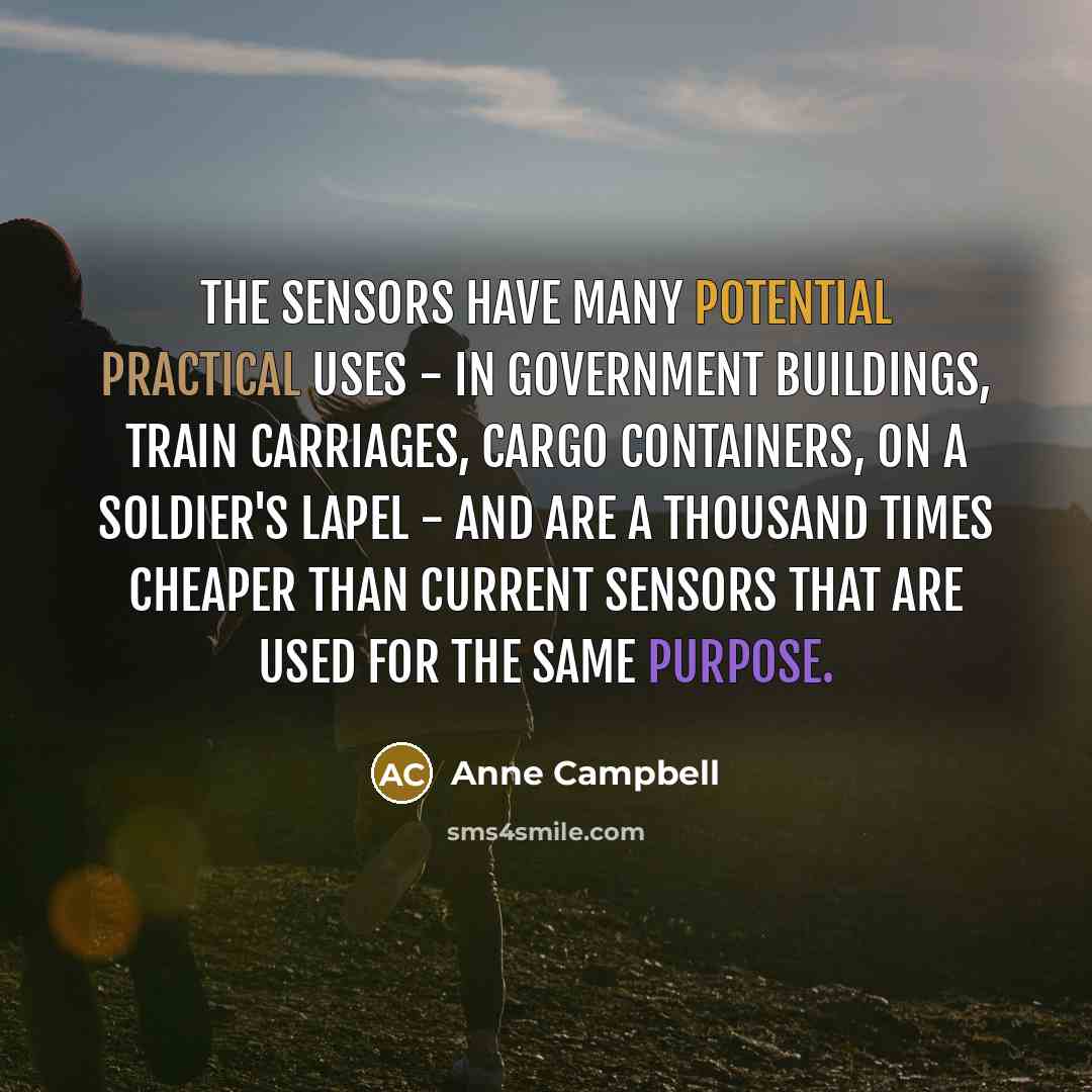 “The sensors have many potential practical uses - in Government…” quote by Anne Campbell