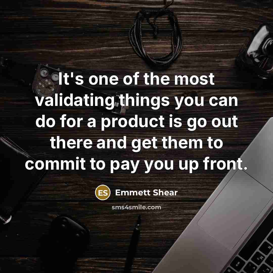 “It's one of the most validating things you can do…” quote by Emmett Shear