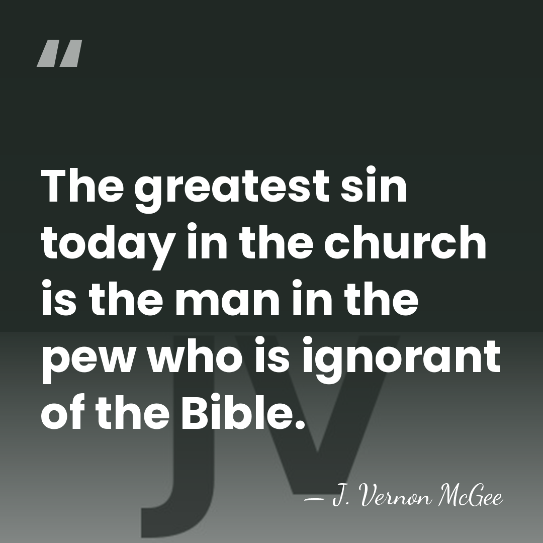 The greatest sin today in the church is the man in the&hellip; - J. Vernon McGee