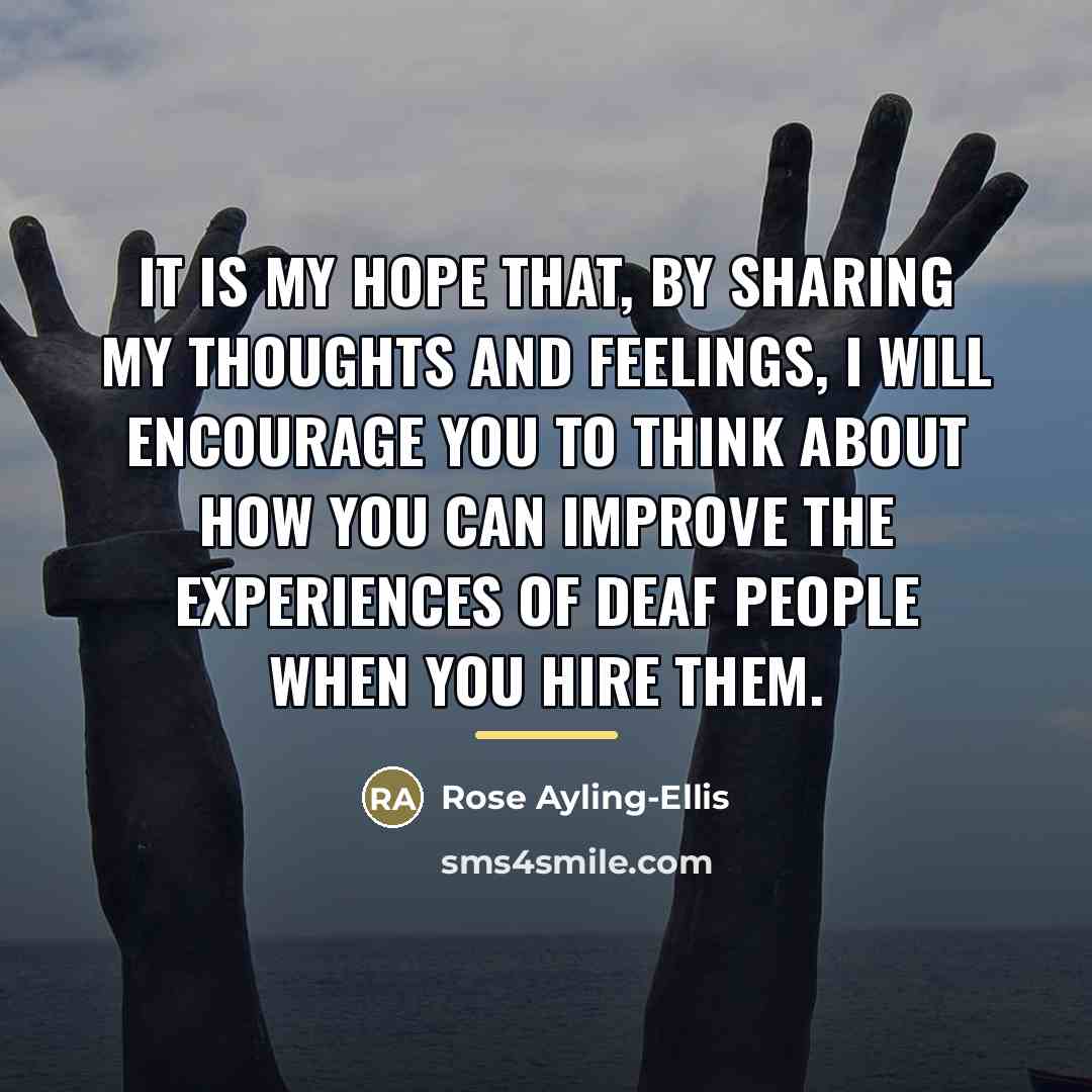 “It is my hope that, by sharing my thoughts and…” quote by Rose Ayling-Ellis
