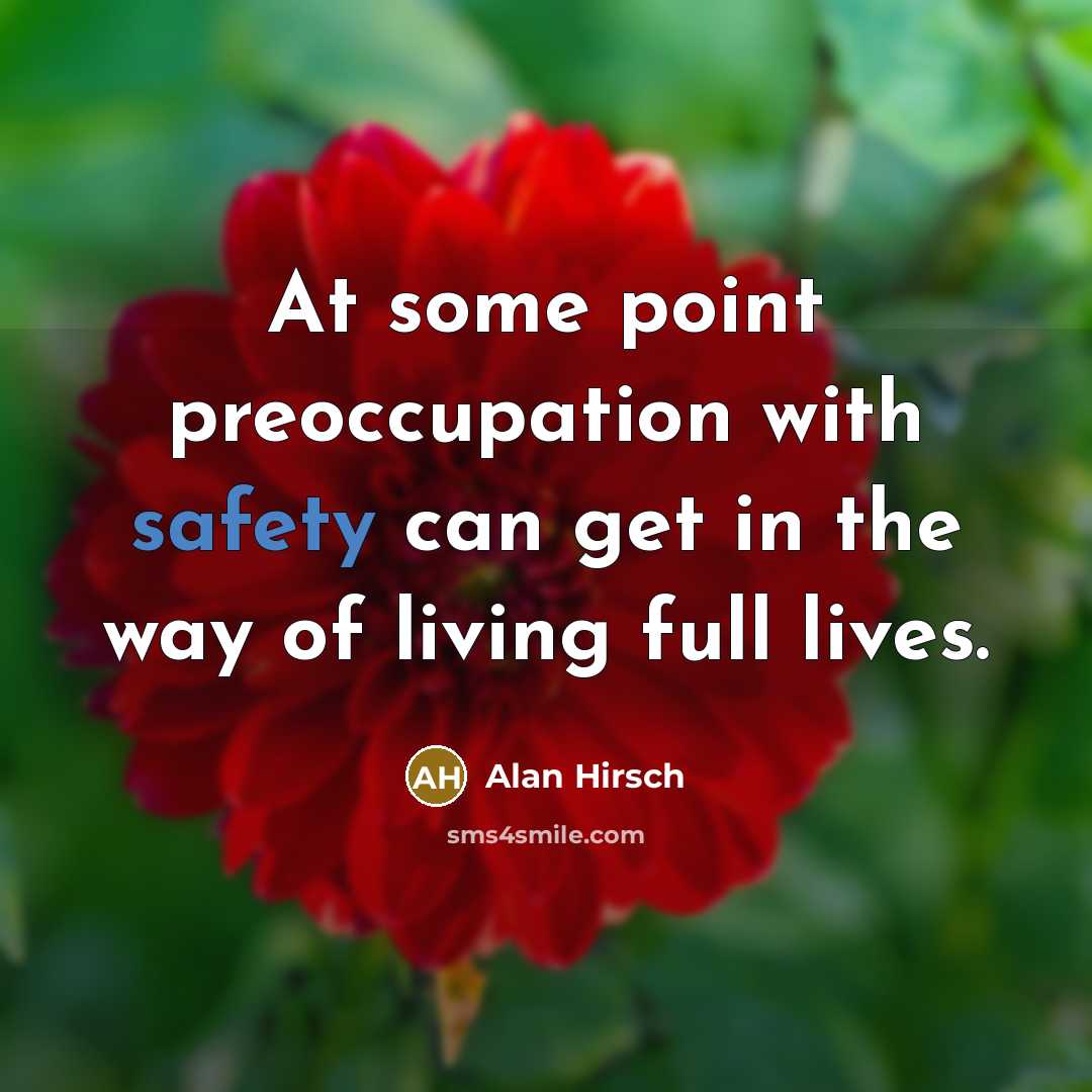 “At some point preoccupation with safety can get in the…” quote by Alan Hirsch