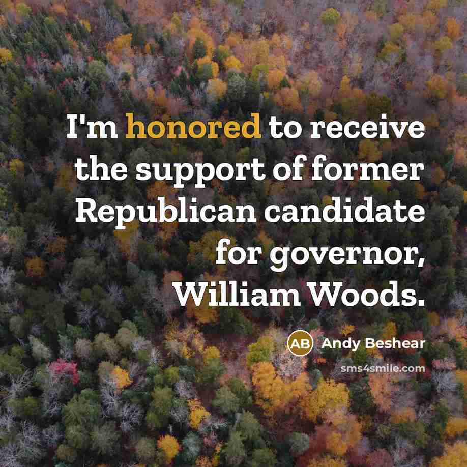 “I'm honored to receive the support of former Republican candidate…” quote by Andy Beshear