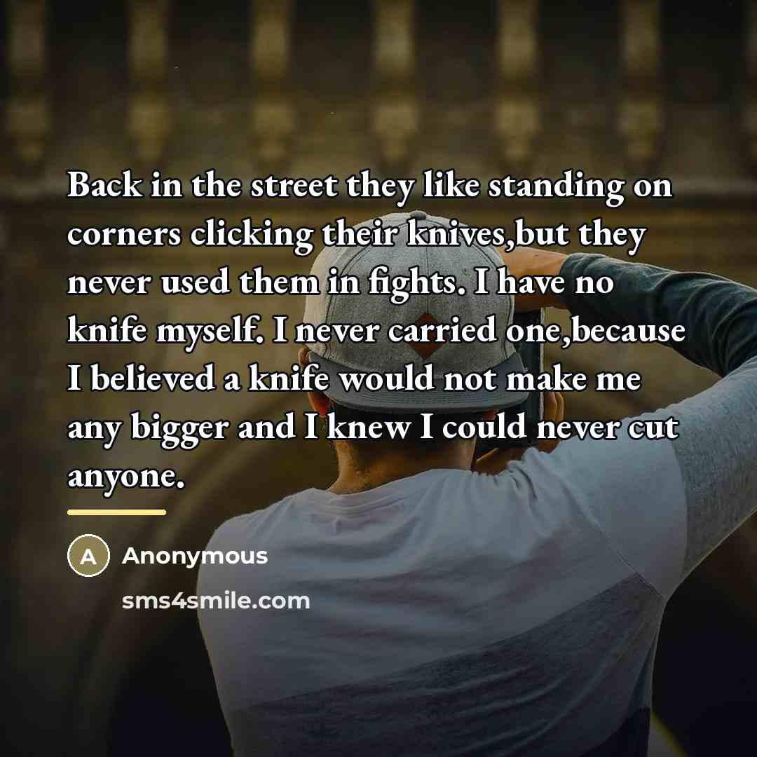 “Back in the street they like standing on corners clicking…” quote by Anonymous