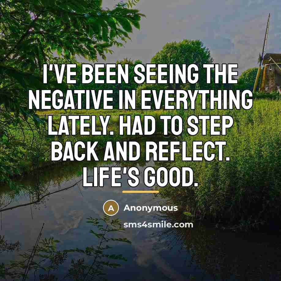 “I've been seeing the negative in everything lately. Had to…” quote by Anonymous